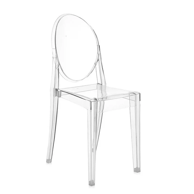 High-quality PC material Transparent Chair Ins Northern Europe Plastic Crystal Makeup Chair Court back Originality Dining Chair