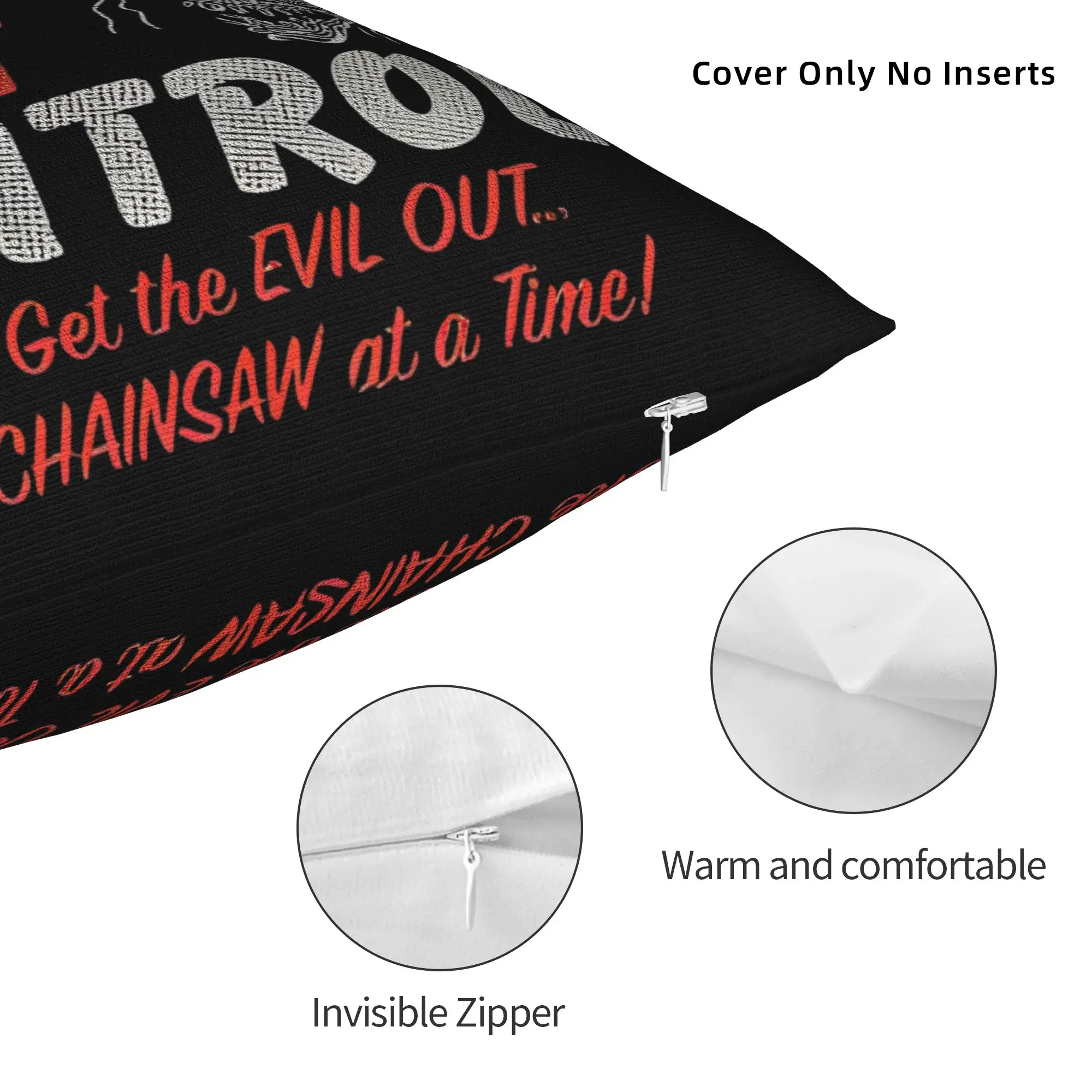 Ashes Deadite Pest Control Williams Pillowcase Printed Fabric Cushion Cover Decorative Horror Pillow Case Cover Seater Zipper