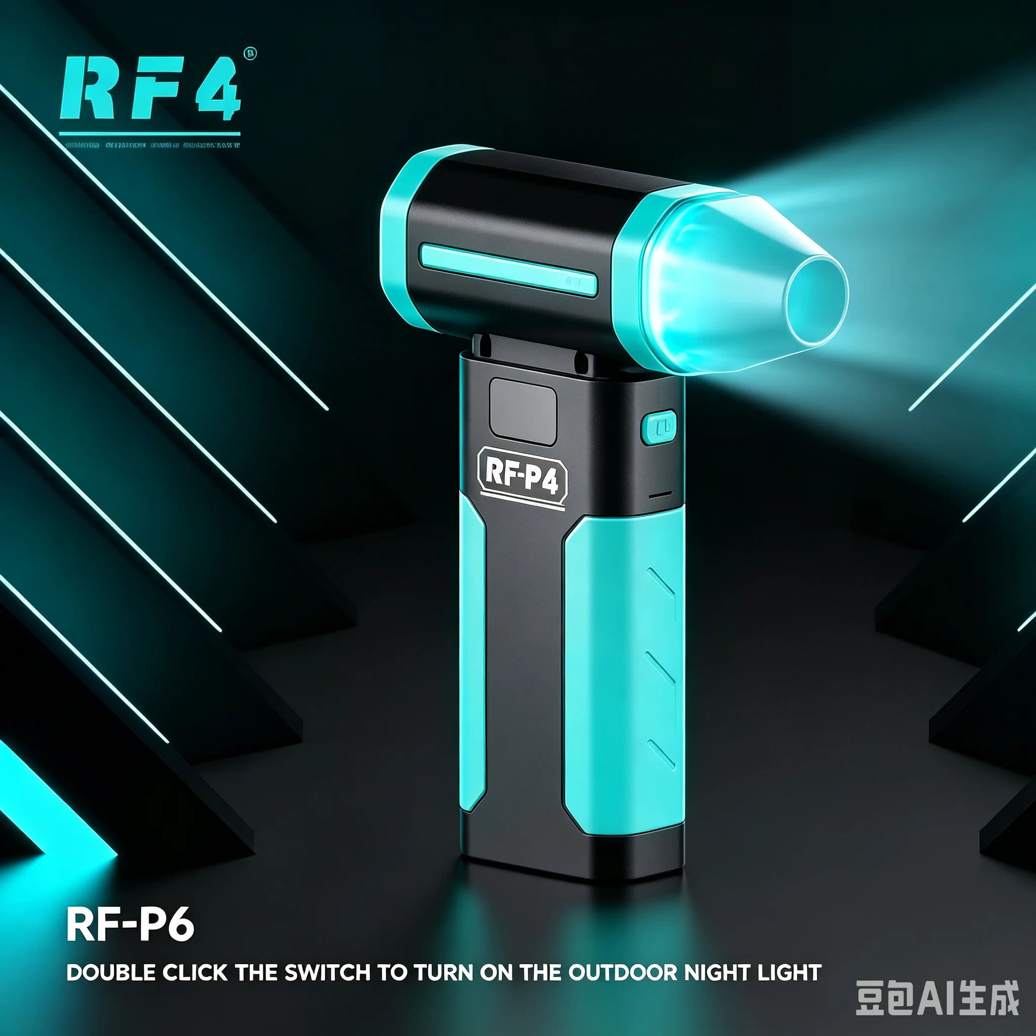 RF4  Portable Air Blower 5 Wind Speeds Overdrive Gear Night Light for Motherboard Phone Car Dust Removal and Cooling