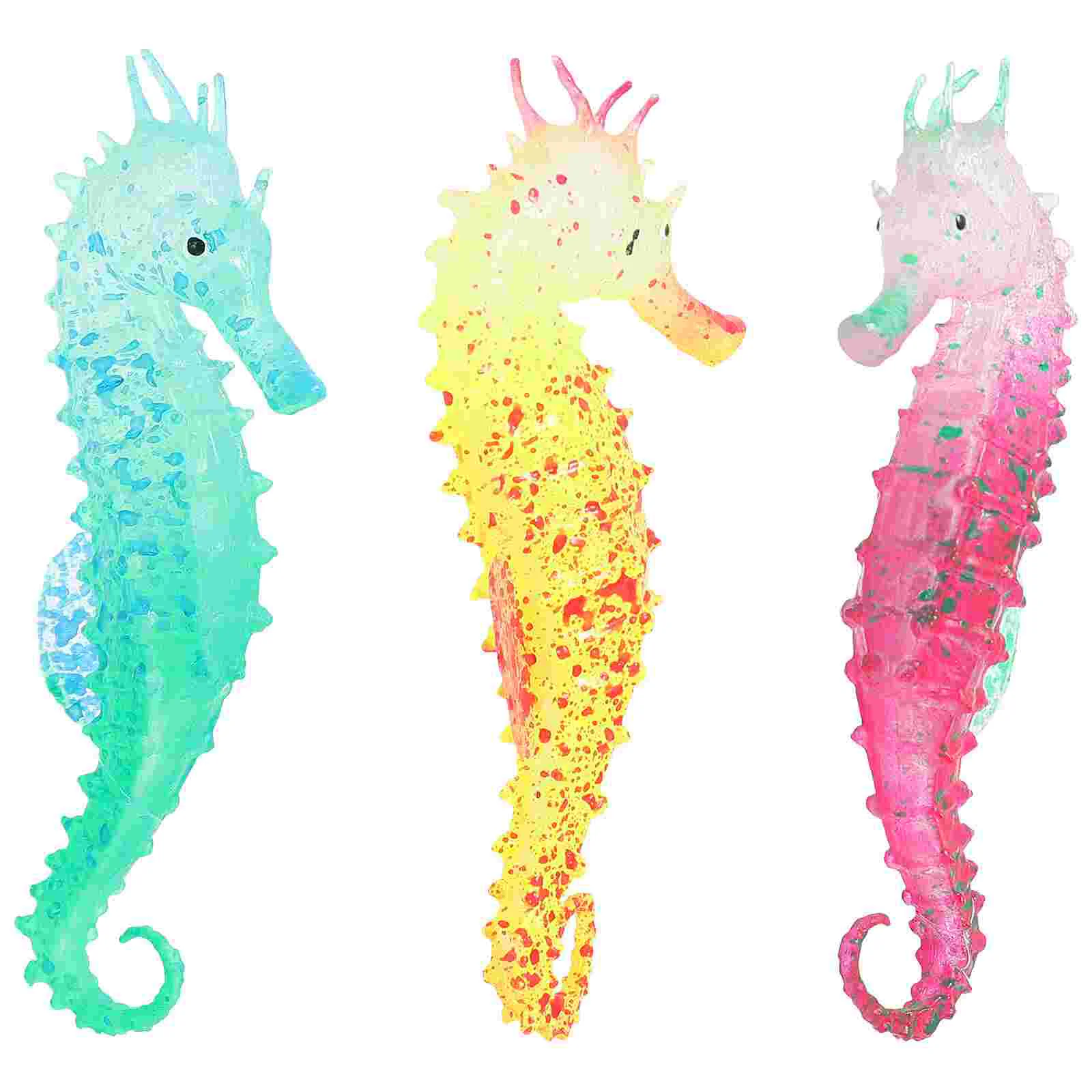 

Tank Fish Landscaping Seahorse Decorations Glowing Aquarium Fluorescence Animal