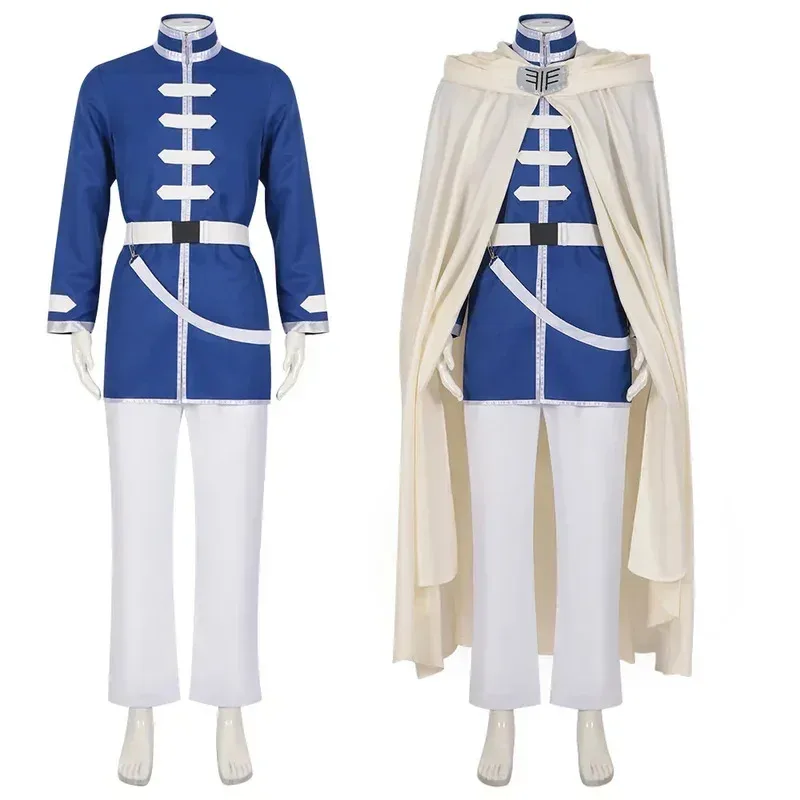 

Anime Frieden Beyond Journey's End Himmel Cosplay Cloak Blue Uniform Makeup Ball Carnival Party Costume mj:3