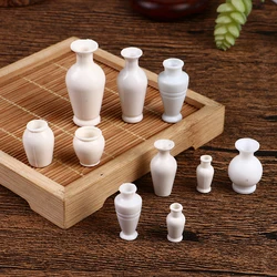 5PCS/set Mini Building Sand Table Model Mini Ceramic Flowerpot Simulation Vase Miniatures Kids Pretend Toys