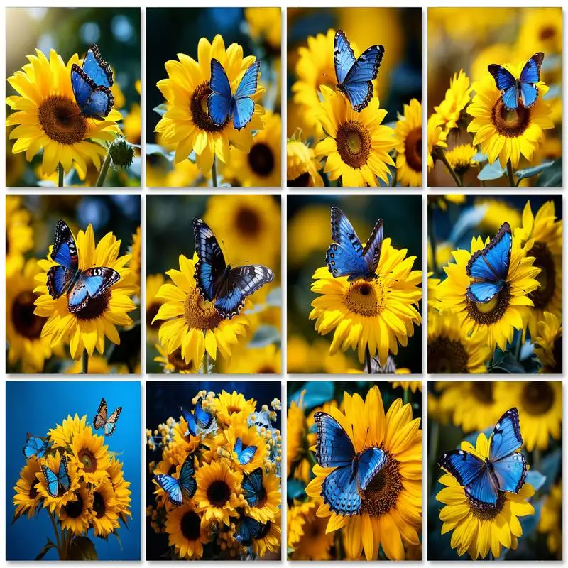GATYZTORY Diamond Painting Kit Arts And Crafts Diamond Painting Kits For Beginners Sunflower Full