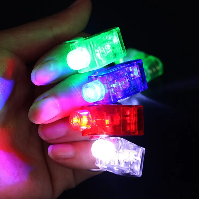 5/10 Buah LED Cahaya Jari Bersinar Warna-warni Laser Memancarkan Cahaya Kartun Jari Proyeksi Cahaya Cincin Cahaya Mainan Bersinar Anak-anak