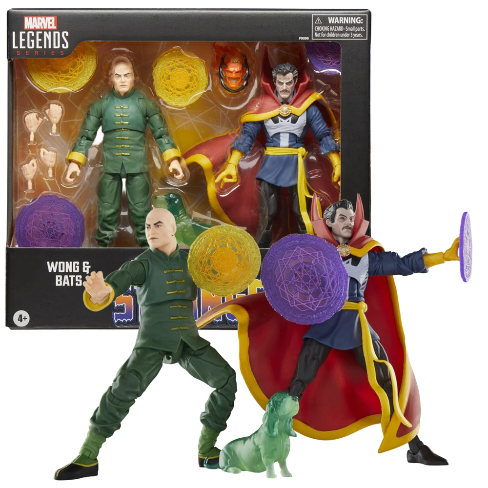 Hasbro Marvel Legends Series Doctor Strange Wong and Bats Comics Collectible 6-Inch Action Figure Toy Fans Gift Multipack