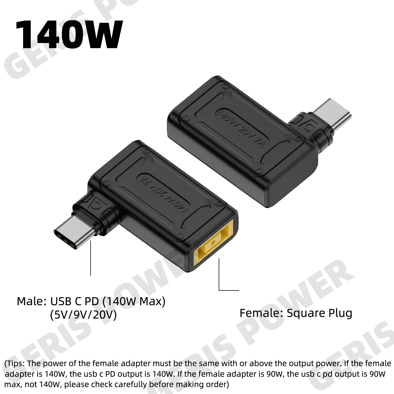 140W DC to USB C PD Power Supply Adapter Connector 5V 9V 20V Fast Charging Adaptor Converter for iPhone MacBook Samsung Huawei