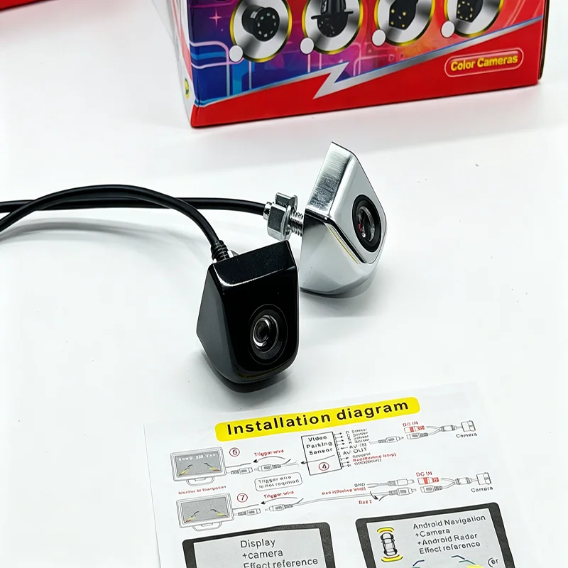 CCD 1080P HD 4 Pin Aluminum Alloy South Korea Style Car Reverse Camera Waterproof Sunscreen Rear View Parking Camera