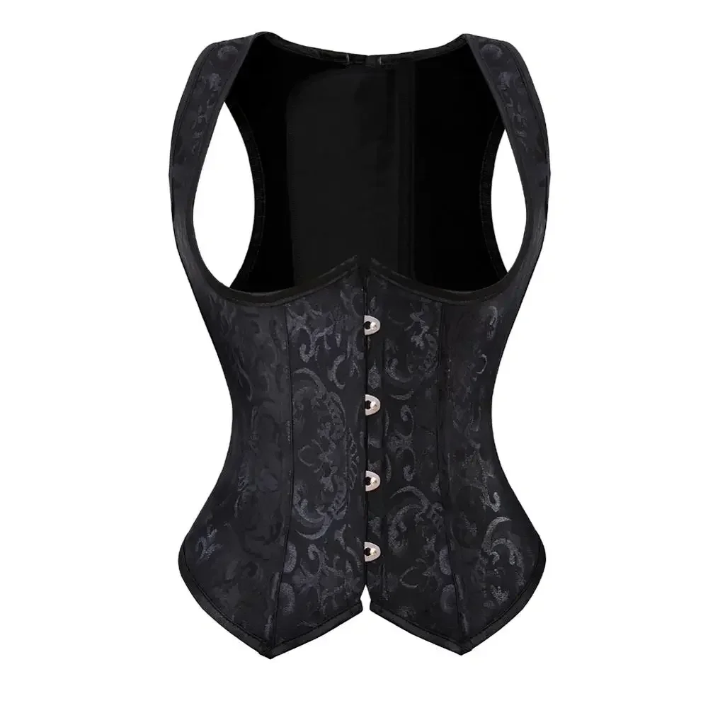 Steampunk espartilho vestido com blusa conjunto sexy bordado bustier cinta rendas até underbust festa clubwear gótico festa noite corsage