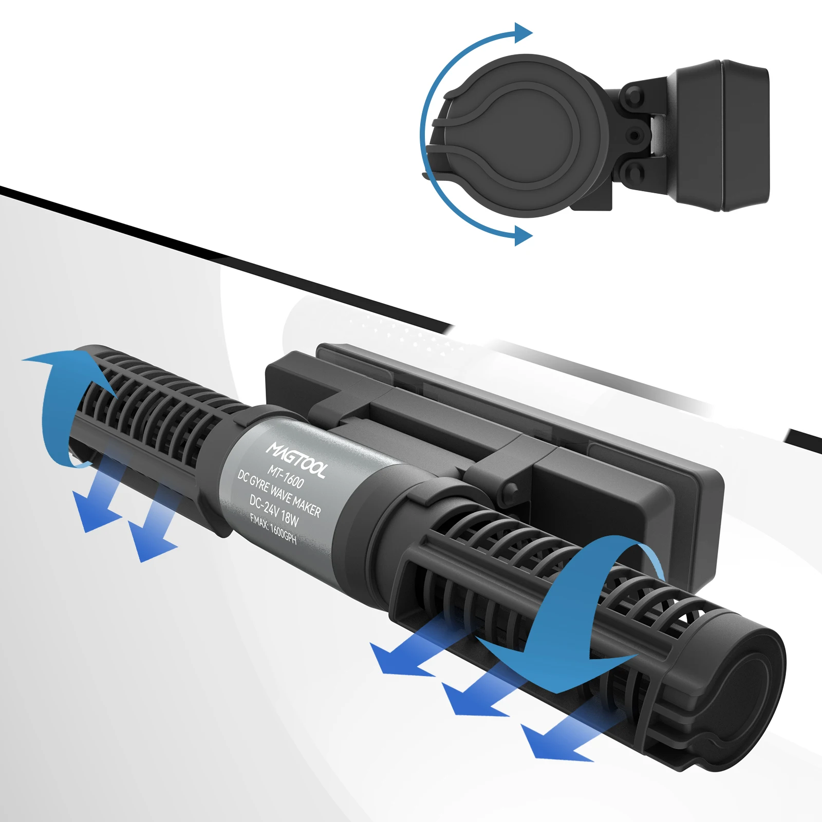 MagTool Aquarium DC Gyre Wave Maker  1600-4200GPH Adjustable Sine Wave Technology Crossflow Wave Machine