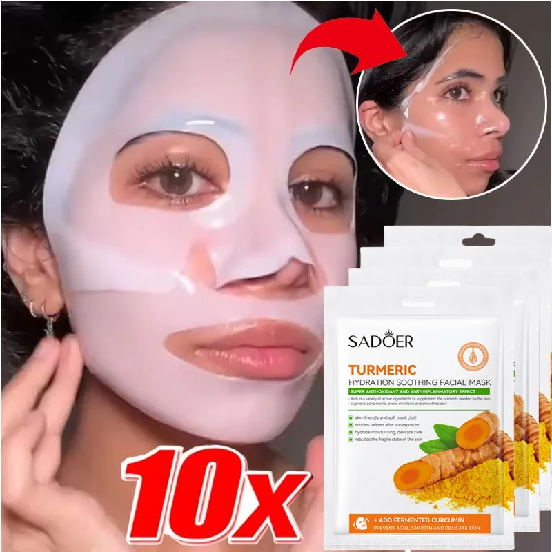 

Turmeric Soothing Facial Mask Hydrating Moisturizing Brightening Hydrating To Improves Spots Acne Dullness Skin Peel-off Mask