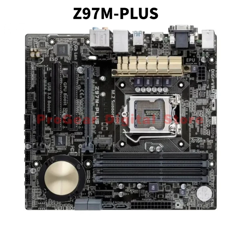 

Материнская плата ASUS Z97M-PLUS LGA 1150 DDR3 mATX с разъемом M.2 для процессоров Intel Core i7/i5/i3/Pentium/Celeron 4-го/5-го поколения.