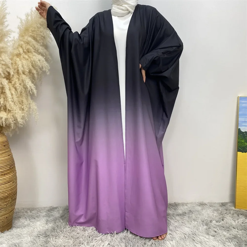 Women Eid Muslim Abaya Morocco Ramadan Cardigan Modest Dubai Long Robe Kaftan Islam Arab Jalabiya Loose Casual Slight Srech