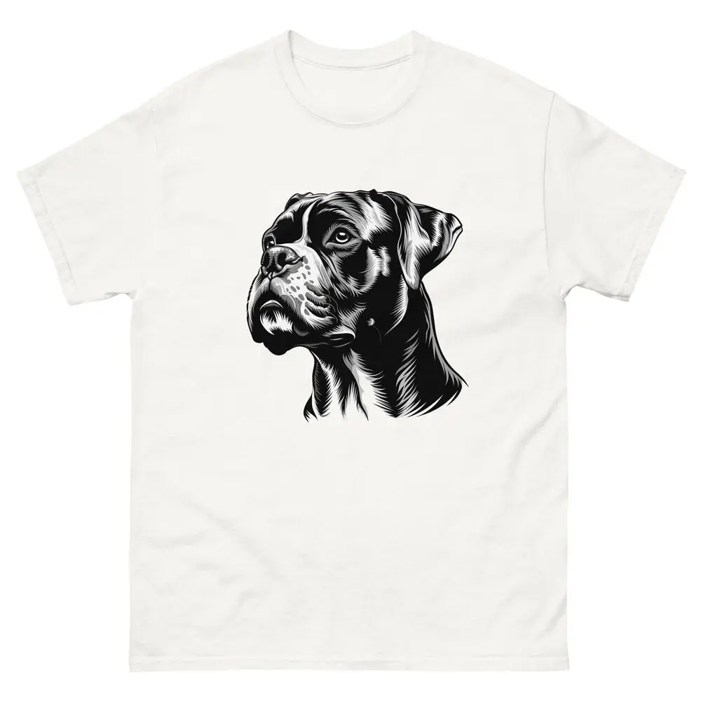 T-Shirt Boxer Dog Print Quote Minimalistic Summer Unisex Woman  High Quality 100%Cotton Short Sleeve