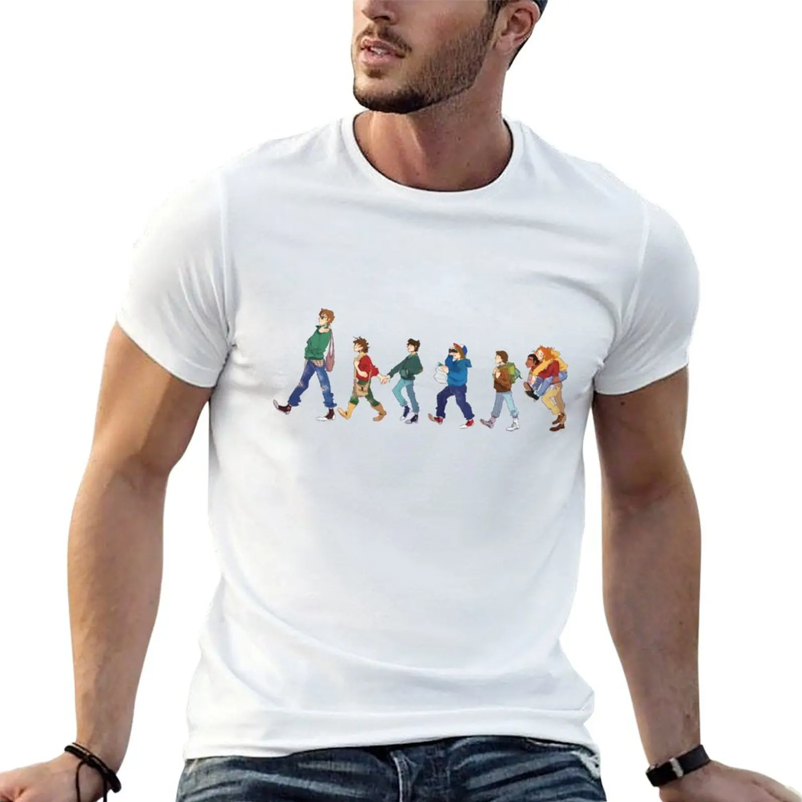 The T-Shirt cotton t pack Steve black shirt cotton man for Babysitter plain t-shirt package