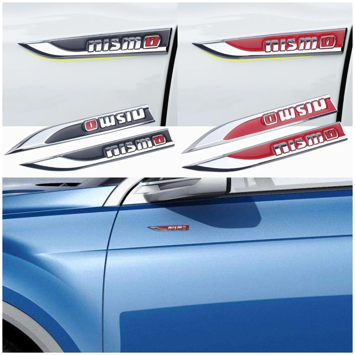 3D Metal Styling Car Emblem Fender Stickers Side Body Decor Badge Decal For Nissan Nismo Modus Espace Laguna Auto Accessories