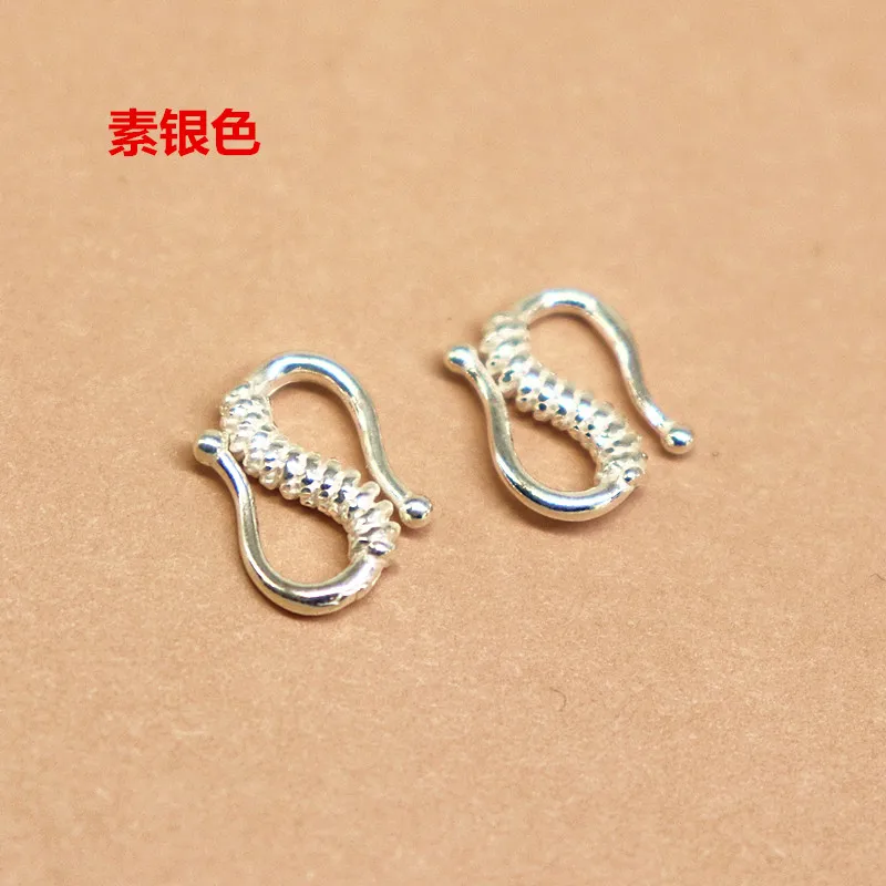 925 Sterling Silver Clasp S-Shaped Hook  DIY Components for Necklace Bracelet Jewelry Findings Making