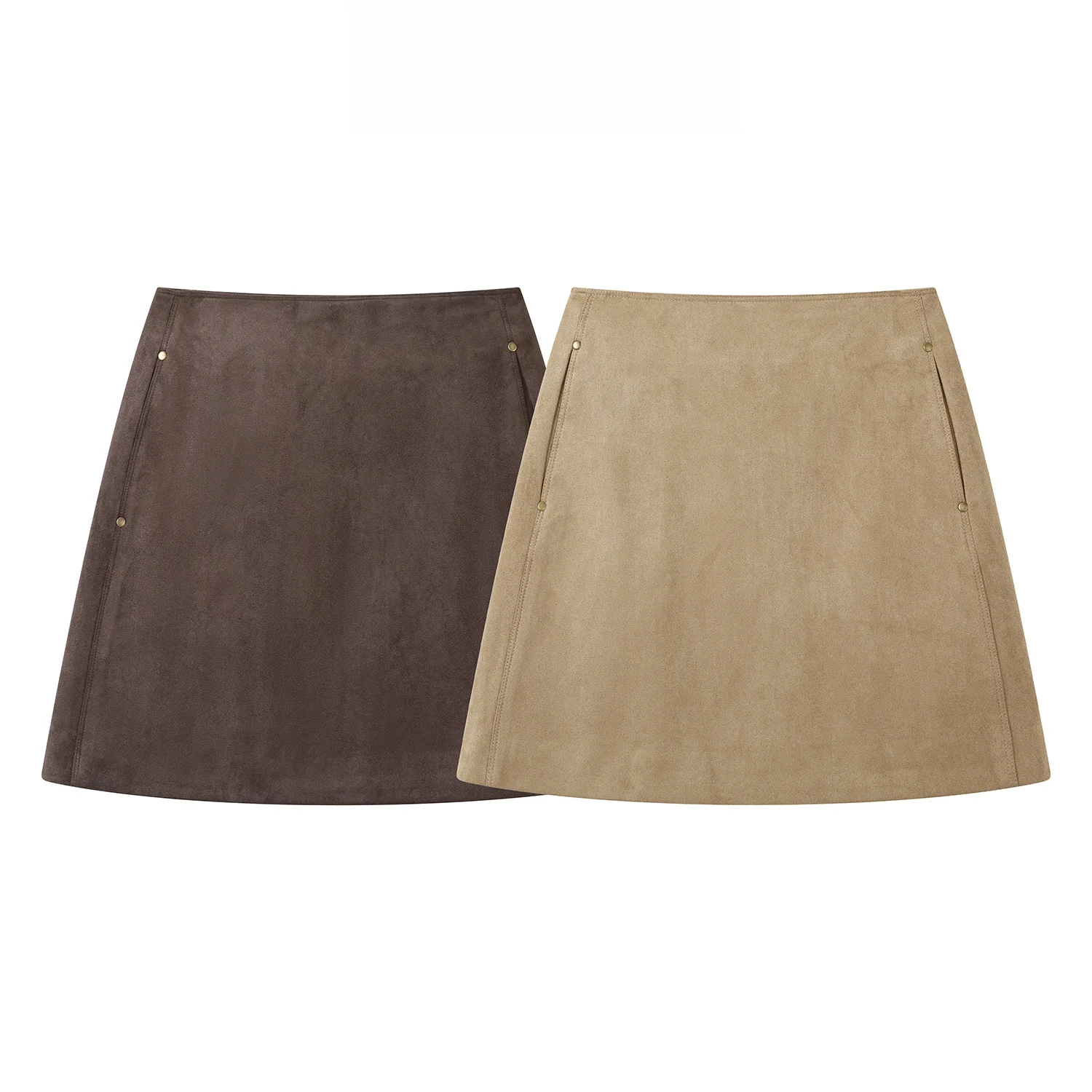 Retro americano picante menina a linha saia feminina cintura alta emagrecimento versátil camurça envoltório ort saia para senhoras