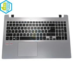 Spanish Backlit Keyboard Top Case For Acer Aspire V5-571 V5-571PG V5-551G V5-571G SP/ES Spain Silver Touchpad Palmrest Keyboards