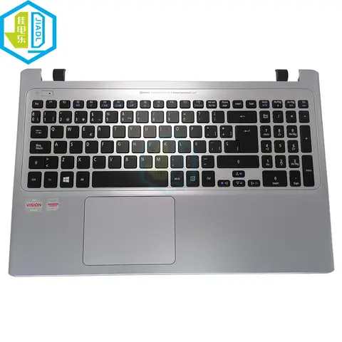 Spanish Backlit Keyboard Top Case For Acer Aspire V5-571 V5-571PG V5-551G V5-571G SP/ES Spain Silver Touchpad Palmrest Keyboards