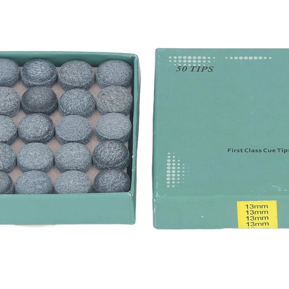 

Набор из 50 кожаных наконечников для бильярдных киев, сменные, разных размеров, для снукера и пула, в коробке для хранения, с клеем для приклеивания