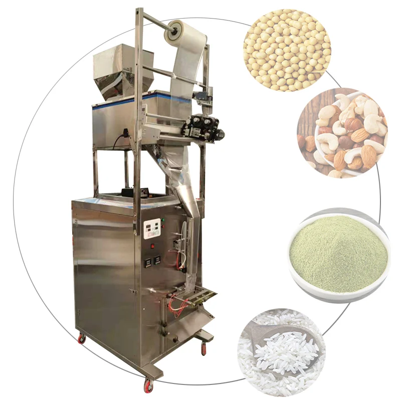 

Automatic Back Sealing Packaging Machine Three Side Sealing Quantitative Grain Powder Particles Weighing Packing Machine