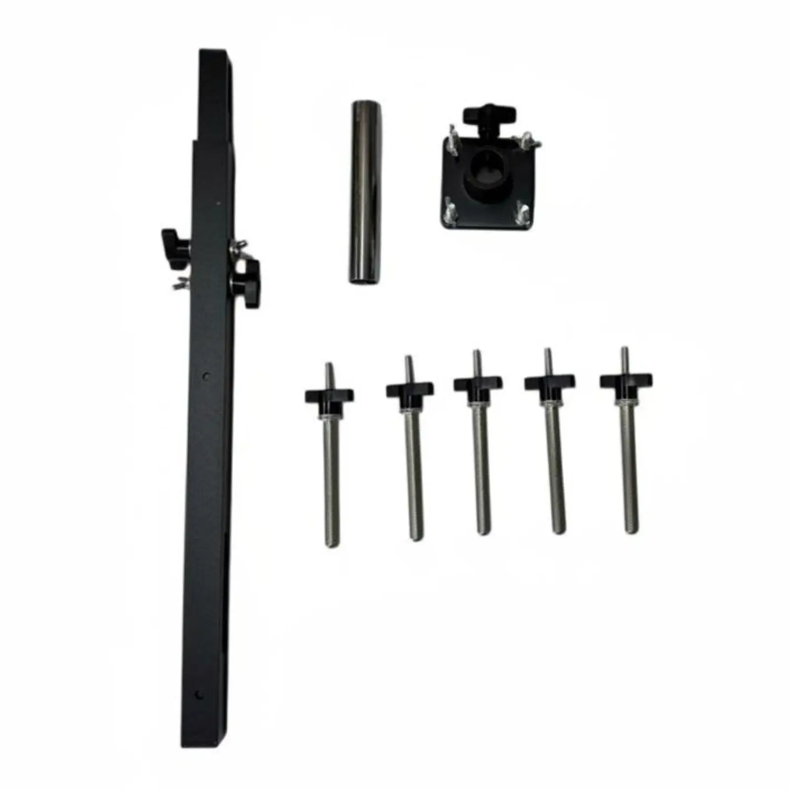Percussion Cowbell Stand 5 Rod Zinc Alloy Bell Rack for Drummers with Multiple Pegs for Woodblock Mounts for Practice and
