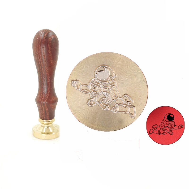 Изысканный восковой штамп с краской, Астронавт, планета, космическая деревянная ручка, древняя печать своими руками, ретро-штамп, персонализированная сургучная печать, высокое качество4 Изысканный восковой штамп с краской, Астронавт, планета, космическая деревянная ручка, древняя печать своими руками, ретро-штамп, персонализированная сургучная печать, высокое качество4