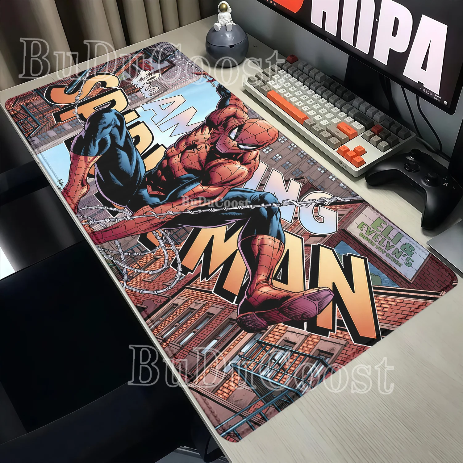 HD Printing S-Spider-Mans Mousepad Computer Gaming Locking Edge Non-slip Base Mouse Pad XXL Keyboard Office Accessories Desk Mat