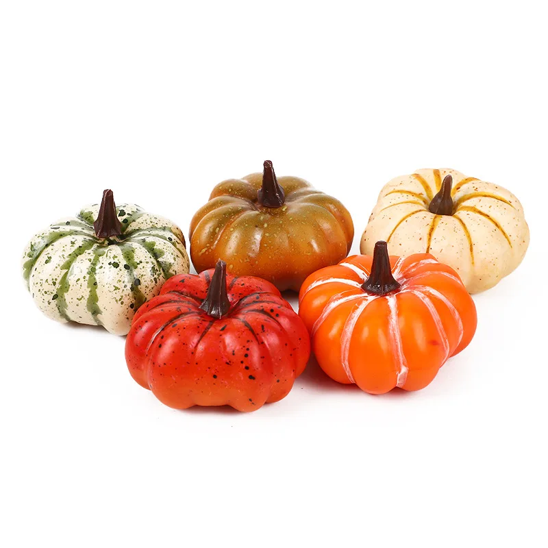 Halloween Artificial Pumpkin Fake Simulation Vegetable Thanksgiving Decoration Party Props DIY Crafts for Home Farmhouse Harvest