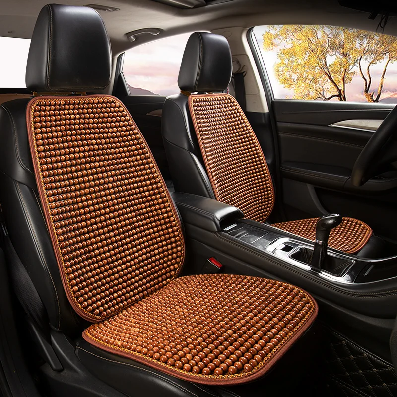 Car seat cushion summer cool cushion single piece of wood beads summer breathable cushion ventilation cold four seasons availabl