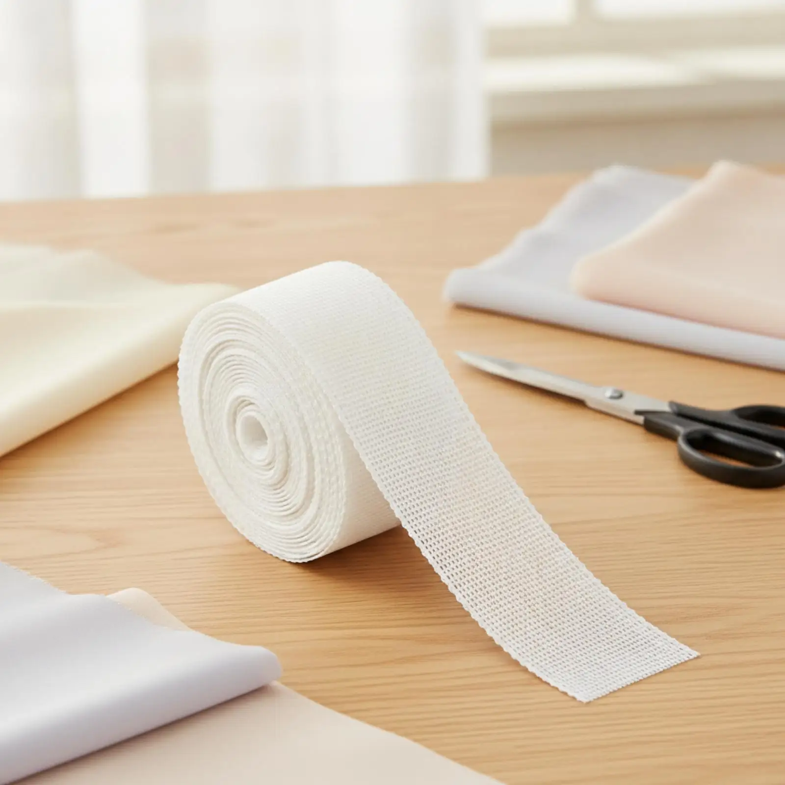 Fishbone Hem Tape Roll Flexible Resin Interfacing Hem Tape Narrow Sewing Supply for Sewers, Dressmakers, Dressmaking, Textile