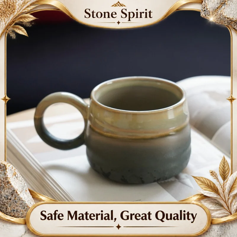 Elegant Kiln-Change Glaze Ceramic Coffee Mug,Exquisite High-End Latte Art Cup Handmade Porcelain Water Glass,Home Drinkware Gift
