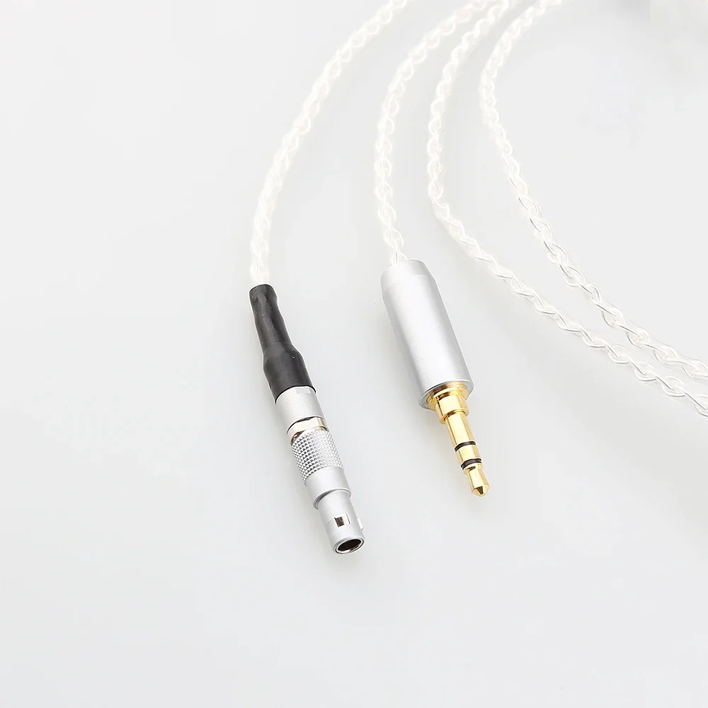 Audiocrast High Quality HIFI 4 Core 99% 7n Pure Silver Palladium Earphone Cable For AKG K812 K872 Reference Headphone