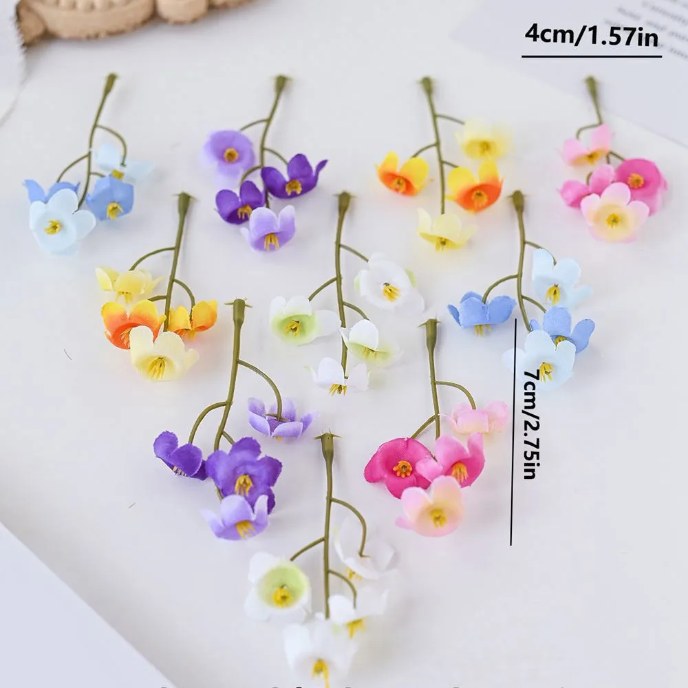 Silk Artificial Flowers Hot sales 20pcs Campanula Christmas Wedding Bridal bouquet Diy Gifts Hairpin Home Garden arch Decoration