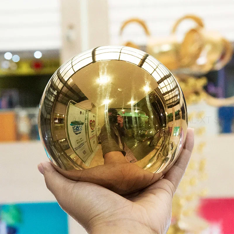 OD 4/5/6/7/8/10/12/14/16/18/20/25/30/35/40/50/60/80/100mm Hollow Copper Ball Glossy Decorate Brass Ball Handmade DIY Accessories