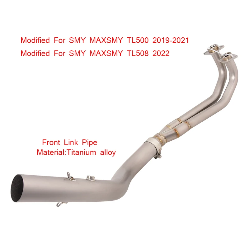 Motorcycle 51mm Front Link Pipe Replace Original Exhaust System Titanium Modified For SMY MAXSMY TL508 2022 TL500 2019-2021