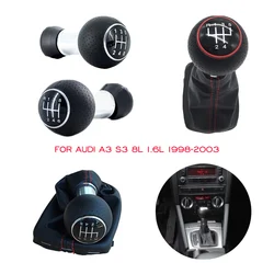 12mm / 23mm For Audi A3 S3 8L 1.6L 1996 1999 2000 2001 2002 2003 Car Gear Shift Knob Lever Stick Head Handball Gaitor Boot Cover