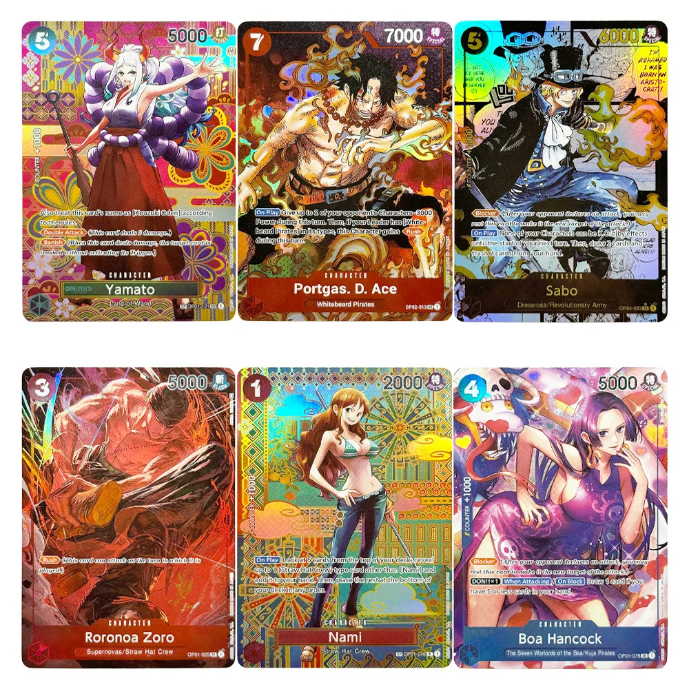 

Proxy One Piece OPCG English Anime Version Game cards Portgas Roronoa Zoro Yamato Boa Hancock Sabo Nami Boa Hancock O-Nami (SP)