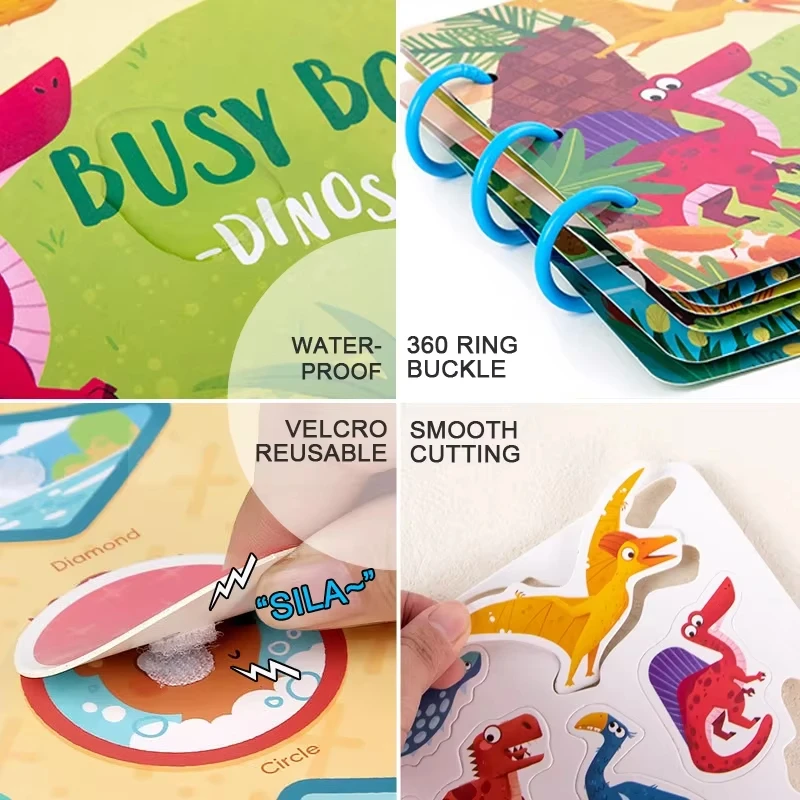 Montessori Baby Druk Boek Mijn Eerste Rustig Boek Plakken Kinderen Vroeg Leren Educatief Speelgoed Kinderen Matching Game Leuke Sticker Speelgoed