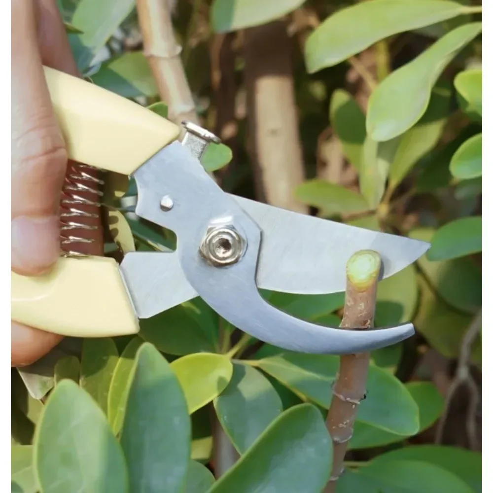 Pruning Scissors Shears Stainless Steel Precise Ergonomic Handheld Garden Flower Tree Tool with Soft Grip Handle