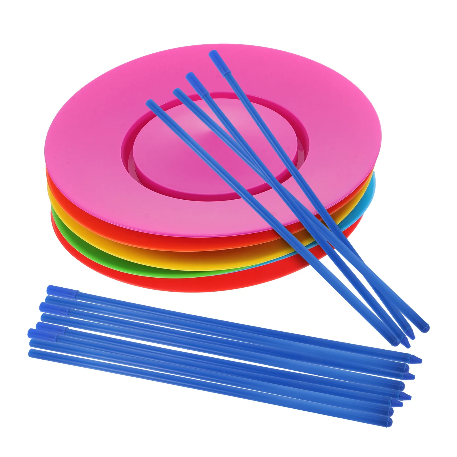 

6pcs Rotating Disc Props Plastic Chain Necklace Classroom Manipulative Circus Performance Balance