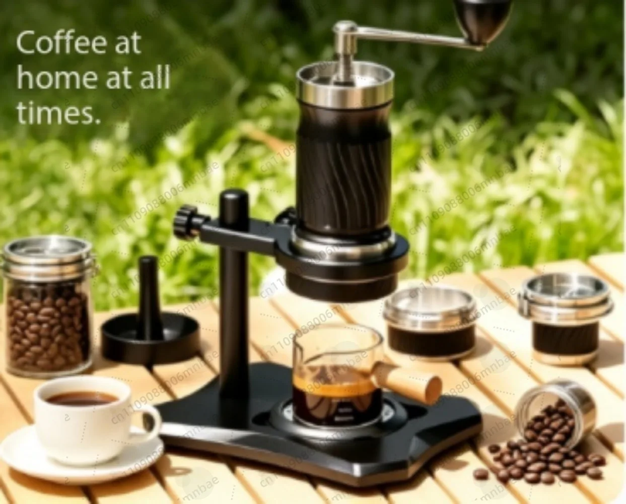 12Bar Portable Semi-Automatic Espresso Maker Coffee Machine Stainless Steel Outdoor USB 3 in 1 Capsule Pod Ground Coffee