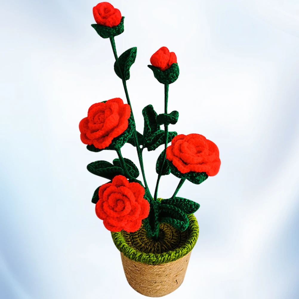 

Flowerpot made Yarn Artificial Plants Decor Simulation Plant Decor Simulation Flowerpot Eco Friendly Gifts