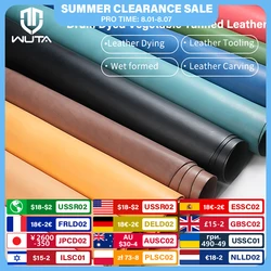 WUTA Full Grain Drum Dyed Vegetable Tanned Cowhide Skin Pre-cut Genuine Vachetta Leather Sheet Craft Material DIY Bags Wallet