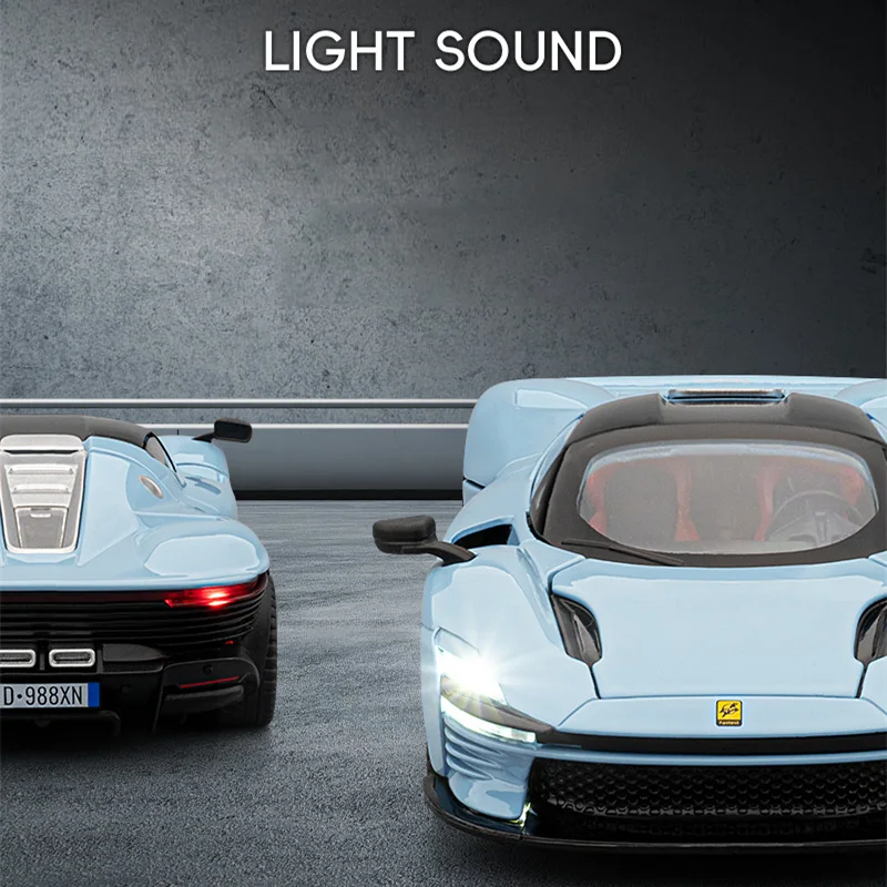 1:32 SP3 Daytona Alloy Sports Car Model Diecasts Metal Track Racing Vehicles Car Model Sound and Light Simulation Kids Toys Gift