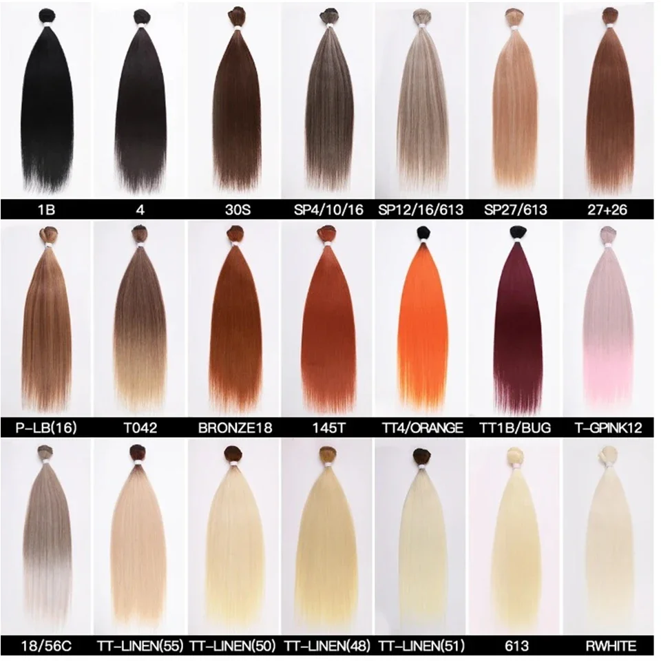 Synthetic 24-36 Inch Bone Straight Hair Extensions Ombre Blonde Fake Hair Bundles Super Long Straight Hair Full to End