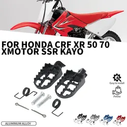Motorcycle Footpegs Footrests Foot Peg Rest For HONDA CRF XR 50 70 Xmotor SSR KAYO Motorbike Pit Dirt Bike