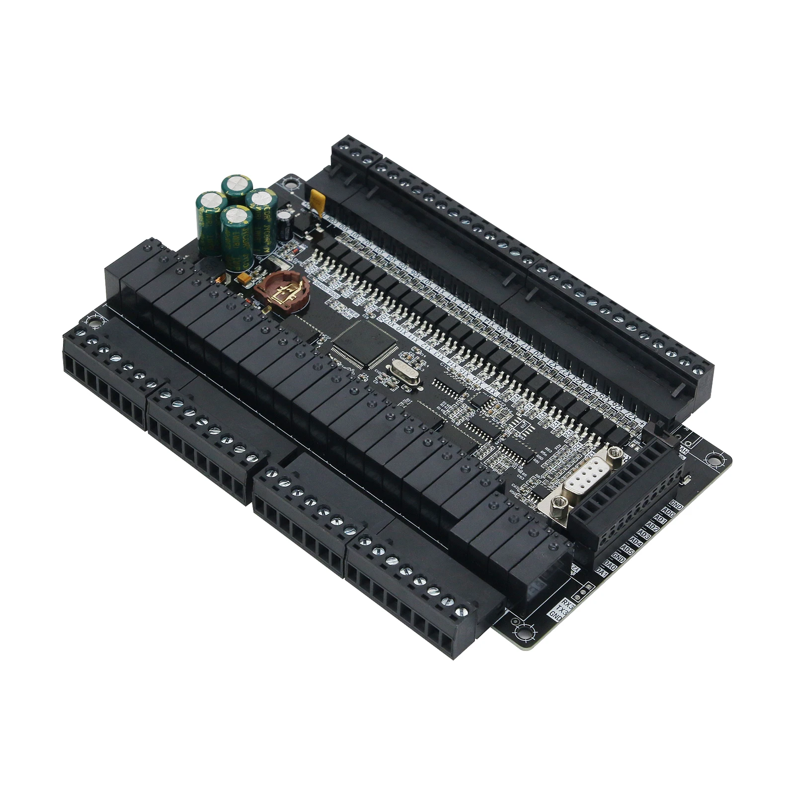 FX1N FX2N FX3U-48MR/48MR 24 Input 24 Relay Output 6 Analog Input 2 Analog Output PLC Controller Board