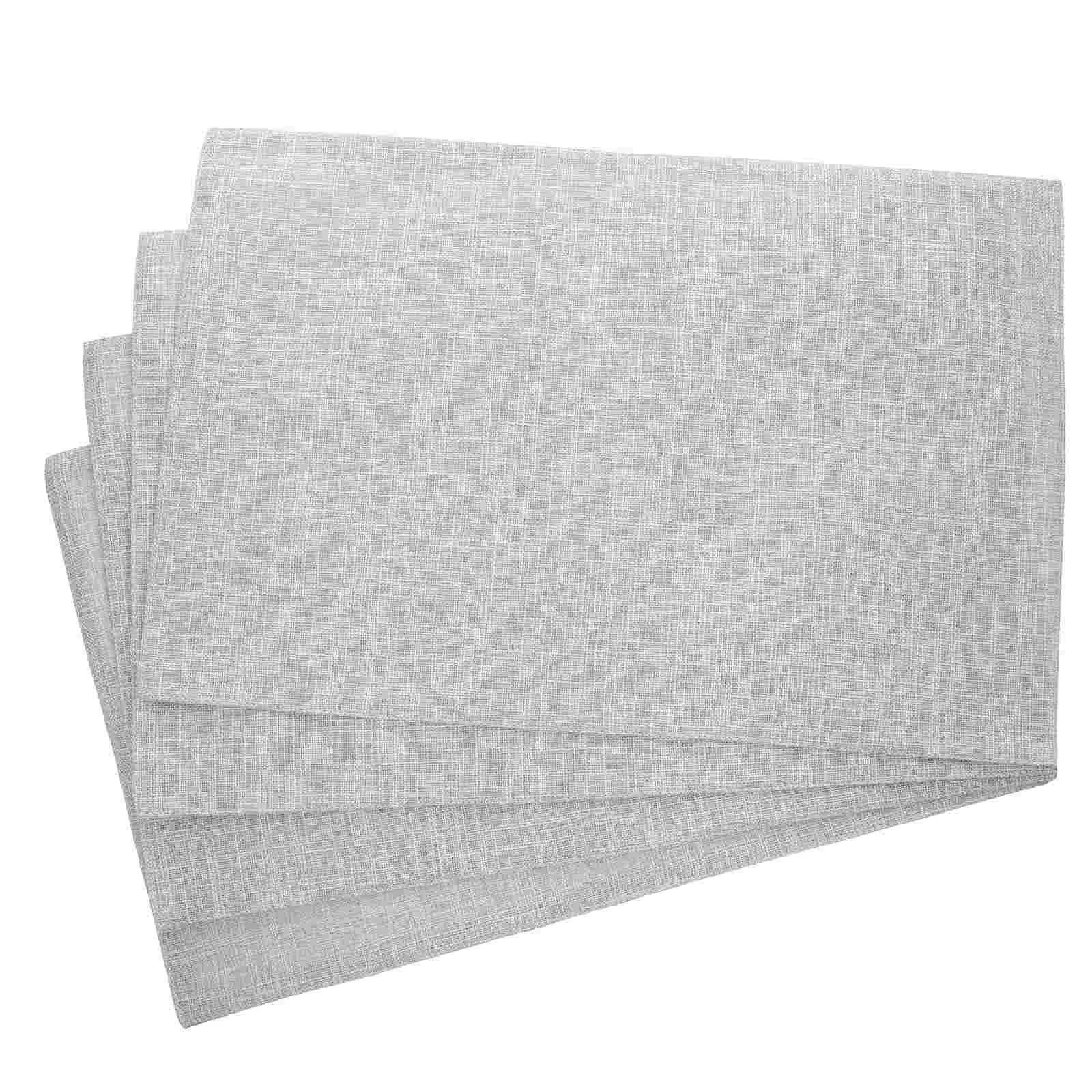 4 Pcs Faux Linen Placemat Boho Table Mats Bohemian Dining Party Placement for Baby Restaurants Polyester Placemats