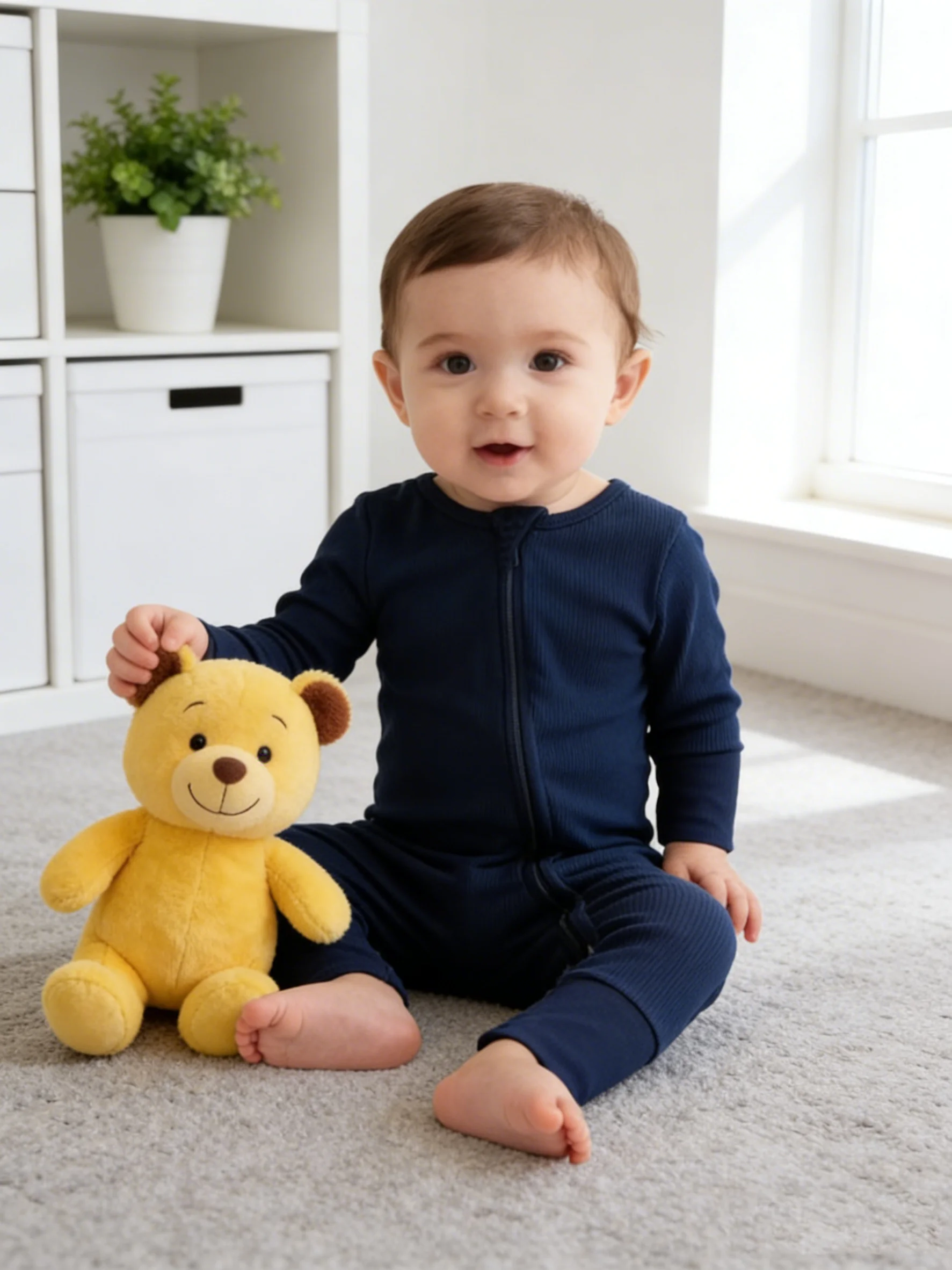 Ultra-Weicher Bambusfaser-Baby-Strampler |   Umweltfreundliche Hypoallergene Unisex Schlaf- und Freizeitkleidung |   0-24 Monate